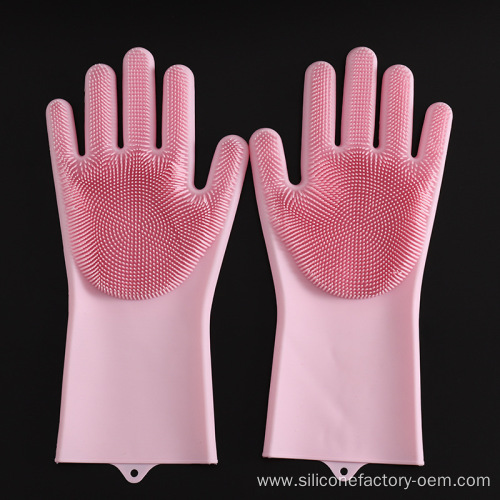 Silicone Gloves Cleaning Kitchen Dishwashing Gloves